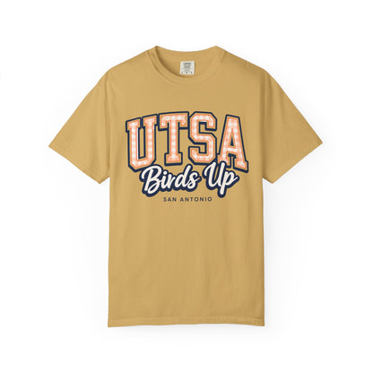 UTSA Birds Up T-Shirt — San Antonio Orange Garment-Dyed Tee