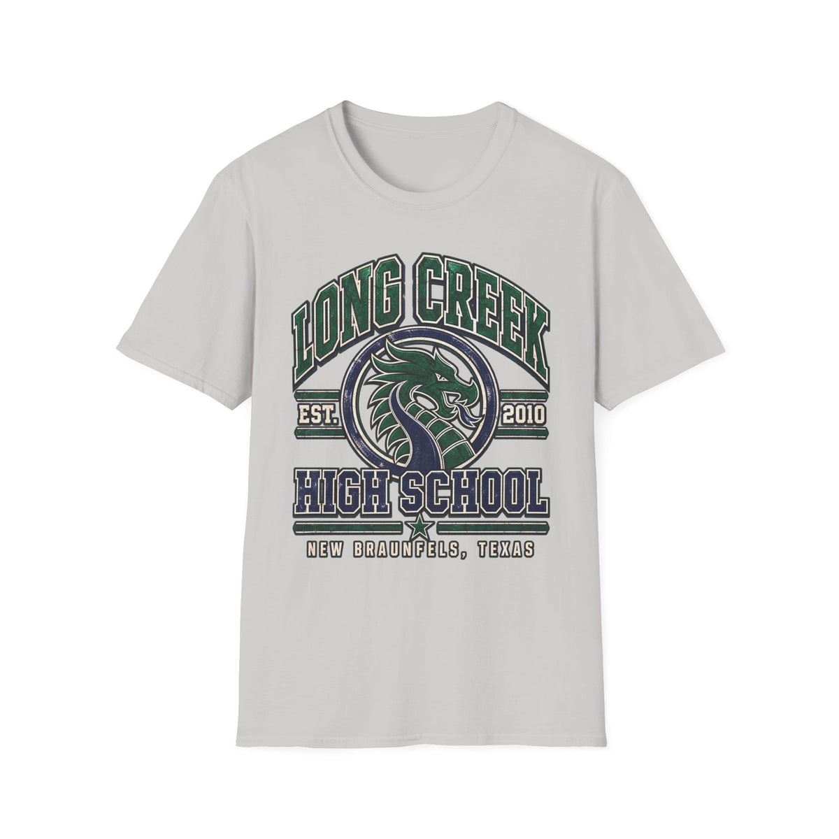 Long Creek High School Mascot T-Shirt — School Spirit Dragon Tee (Established 2010)