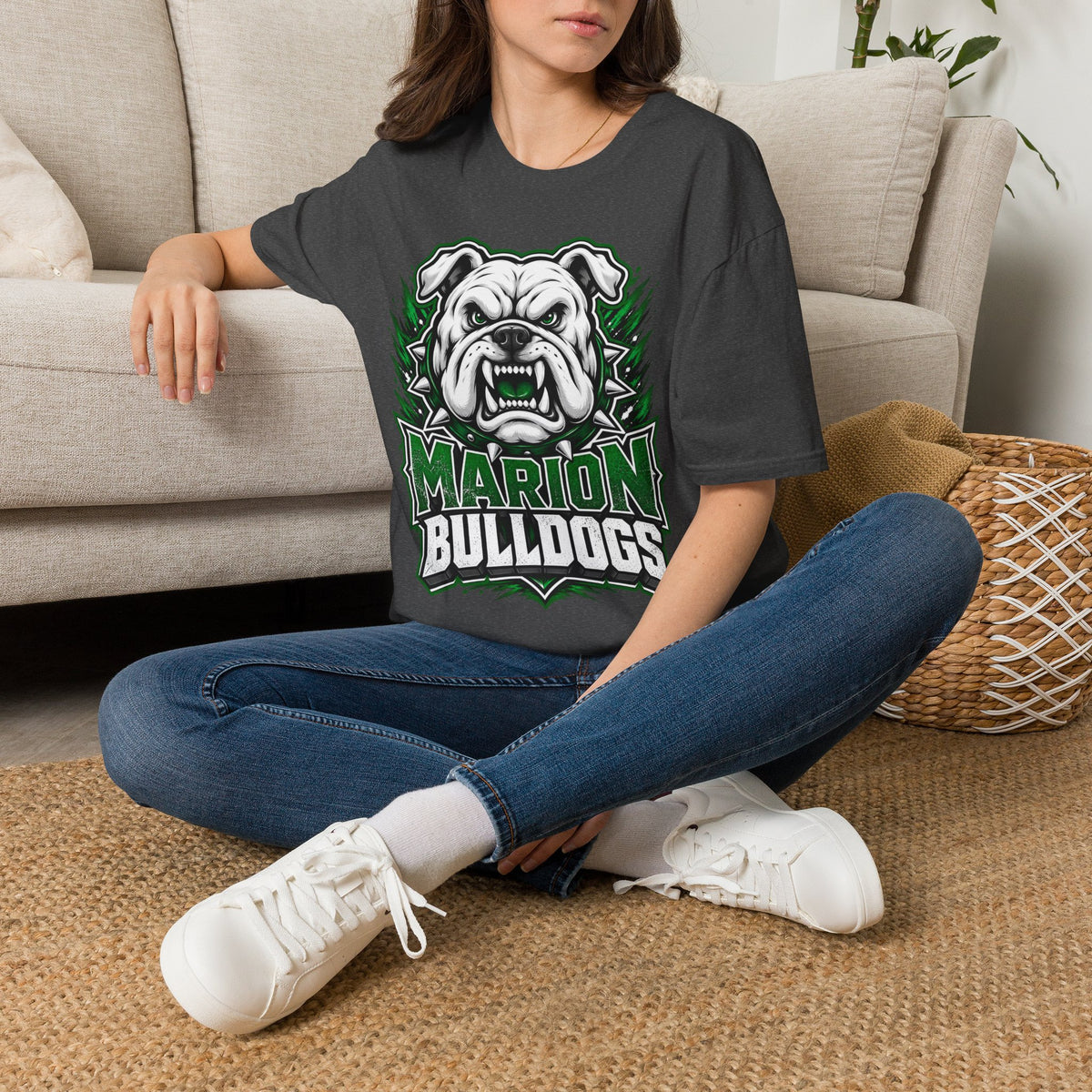 Bulldogs Mascot T-Shirt — Marion Bulldogs School Spirit Tee