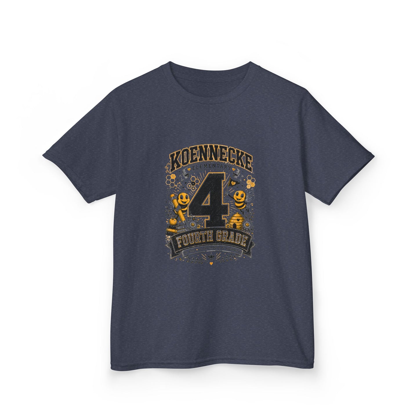 4th Grade Kids T-Shirt – "Koennecke Celebrates 4th Grade" Back-to-School Shirt