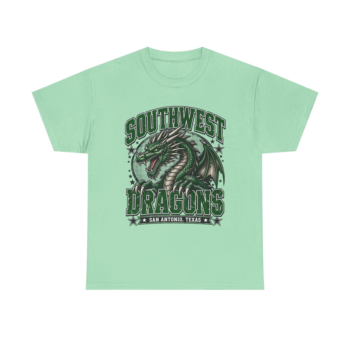 Southwest Dragons T-Shirt — San Antonio Texas Green Dragon Graphic Tee