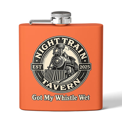 Night Train Stainless Steel Flask, 6oz