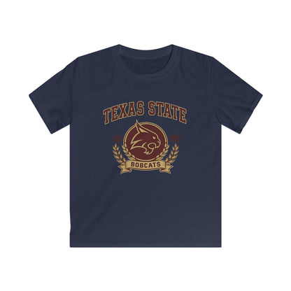 Texas State Bobcats Kids T-Shirt — Retro 1899 College Mascot Tee