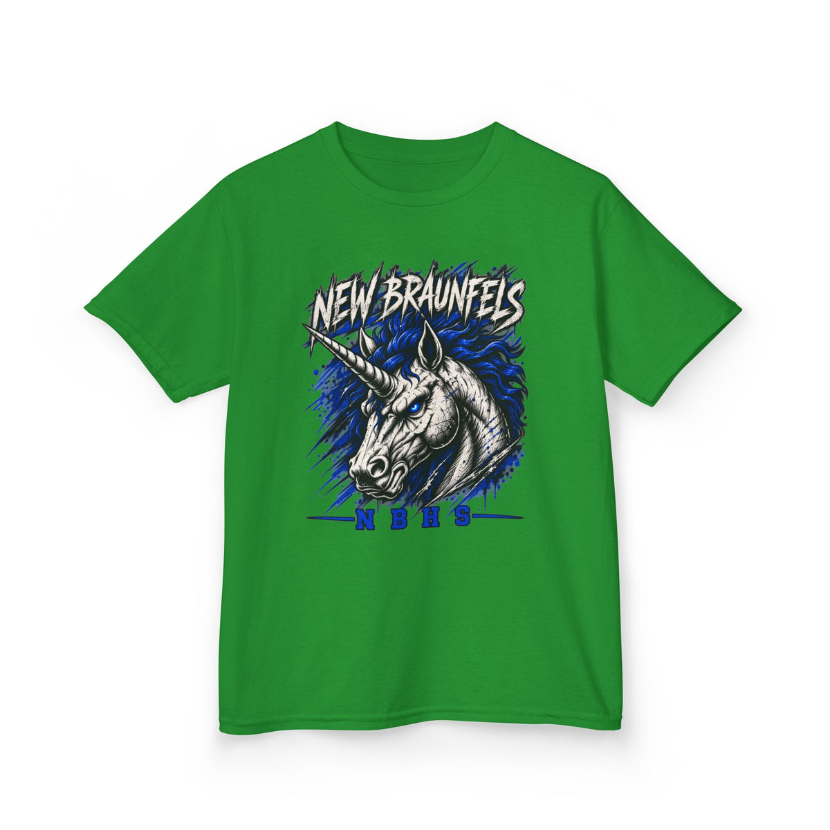 New Braunfels Unicorn Kids T‑Shirt — Blue Graphic Tee for Children