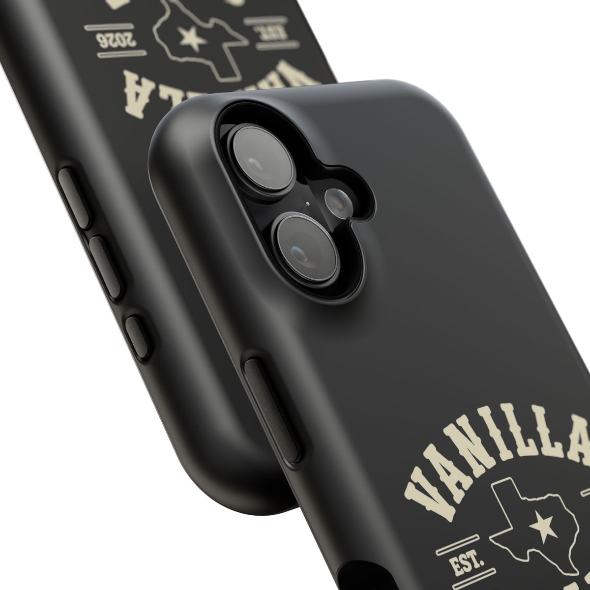 Black w/Ivory Logo lmpact-Resistant Phone Cases