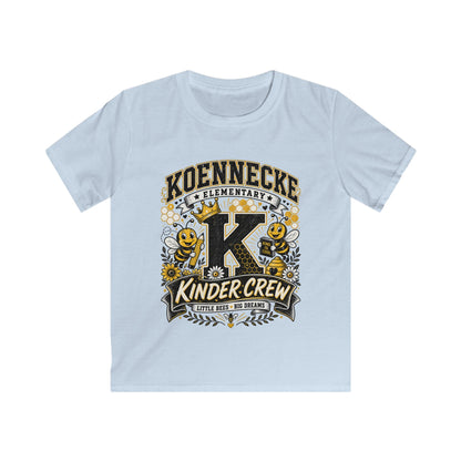 Kinder Crew Kids T‑Shirt — Kdennecke Elementary Kindergarten School Spirit Tee