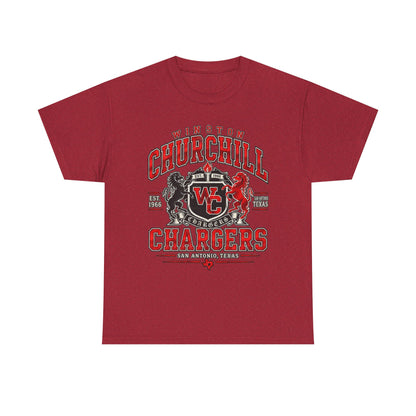 Churchill Chargers School Spirit T-Shirt — WC Logo & Mascot Tee