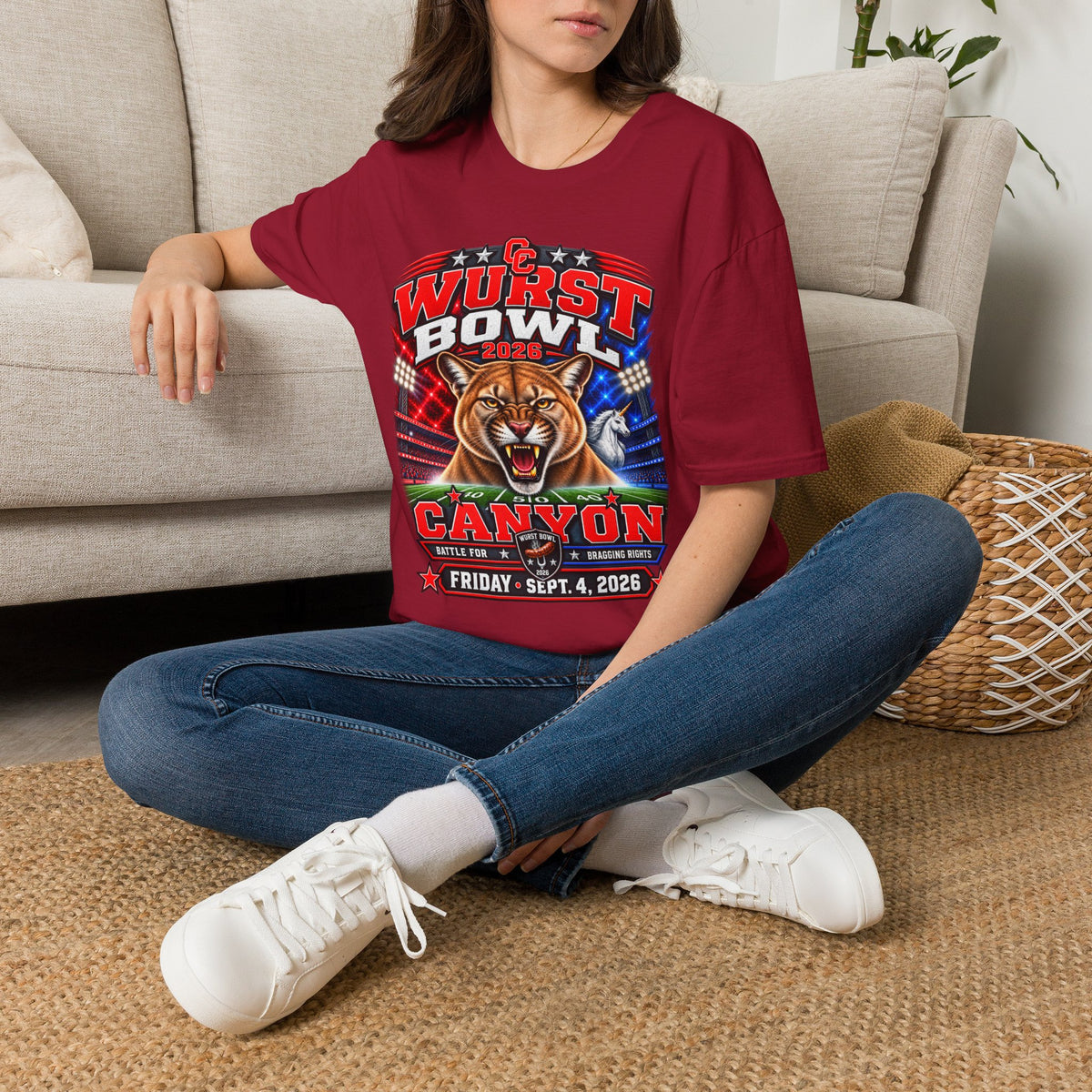 Wurst Bowl 2026 T-Shirt — Canyon Football Game Day Tee