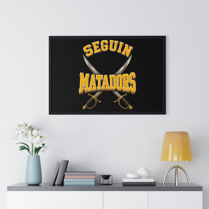 Seguin Matadors Horizontal Framed Poster-Sublimation