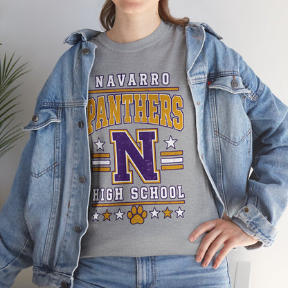 Navarro Panthers High School Tee — Retro Letterman N Design