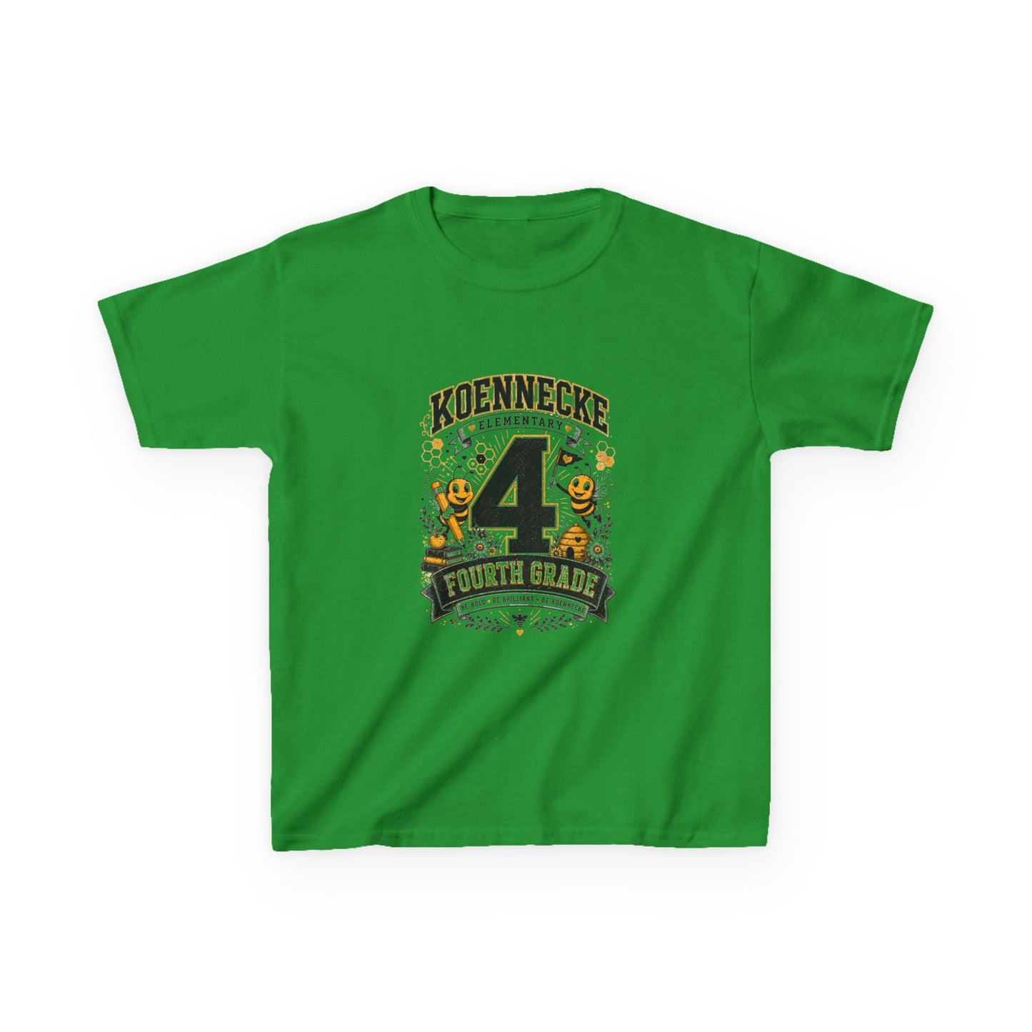 4th Grade Kids T-Shirt – "Koennecke Celebrates 4th Grade" Back-to-School Shirt