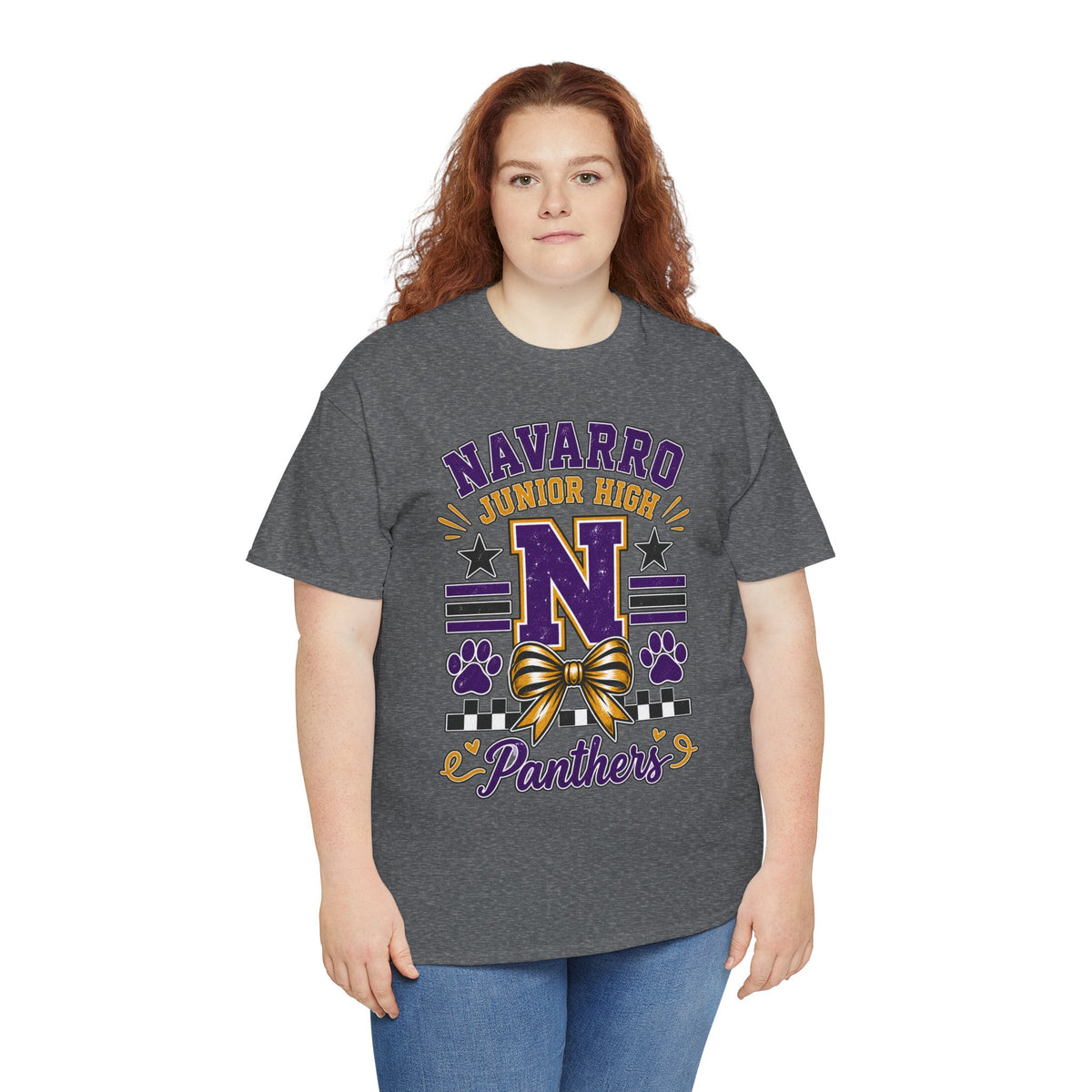 Navarro Junior High Panthers T-Shirt – School Spirit Tee with Purple & Gold Mascot Design