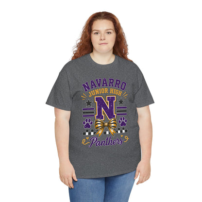 Navarro Junior High Panthers T-Shirt – School Spirit Tee with Purple & Gold Mascot Design