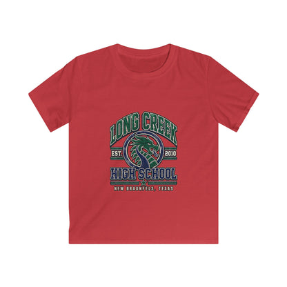 Long Creek High School Kids Tee – Dragon Mascot School Spirit Shirt
