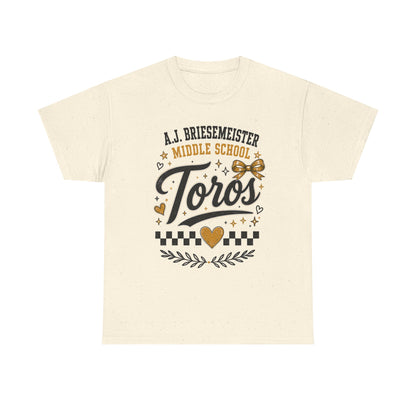 Toros Middle School Tee — L.J. Briesemaster School Spirit Shirt
