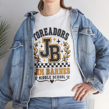 Toreadors JB Jim Barnes Middle School Tee — School Spirit Graphic T-Shirt