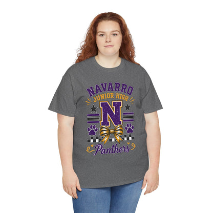 Navarro Junior High Panthers T-Shirt – School Spirit Tee with Purple & Gold Mascot Design
