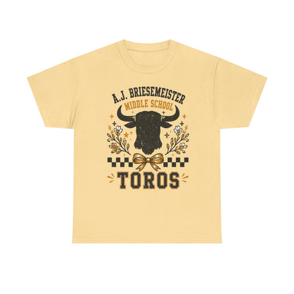 Toros Middle School Tee — A.J. Briesemeister School Spirit T-Shirt