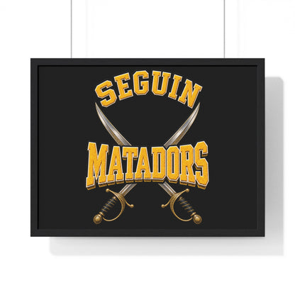 Seguin Matadors Horizontal Framed Poster-Sublimation