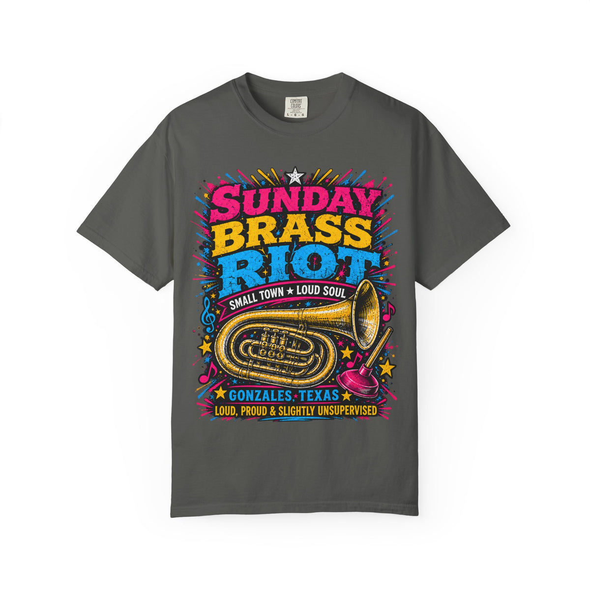 Sunday Brass Riot T‑Shirt — Gonzales Texas Band Tee