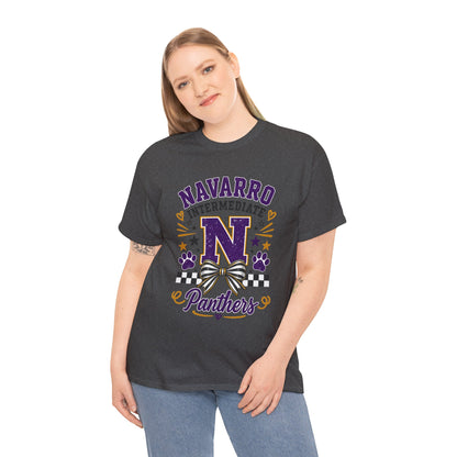 Navarro Intermediate Panthers T-Shirt — School Spirit Tee with 'N' Logo & Paw Prints