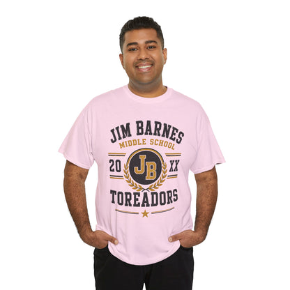 Jim Barnes Middle School Toreadors T-Shirt — School Spirit Tee with JB Crest