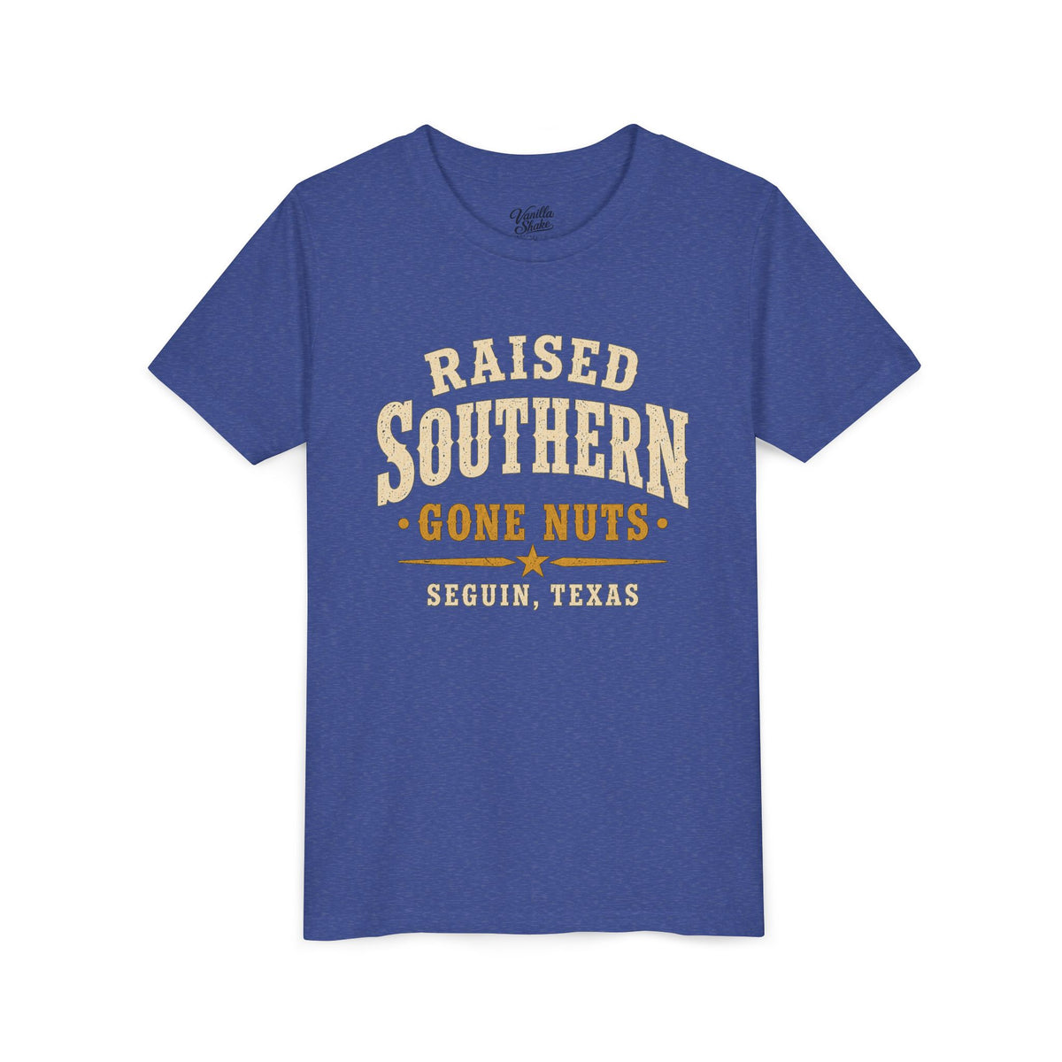 Youth Tee — "Raised Southern, Lone Star" Seguin, Texas Kids Shirt
