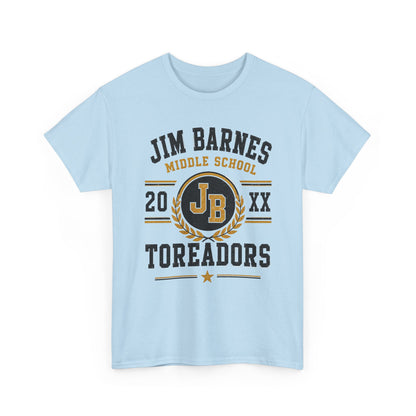 Jim Barnes Middle School Toreadors T-Shirt — School Spirit Tee with JB Crest