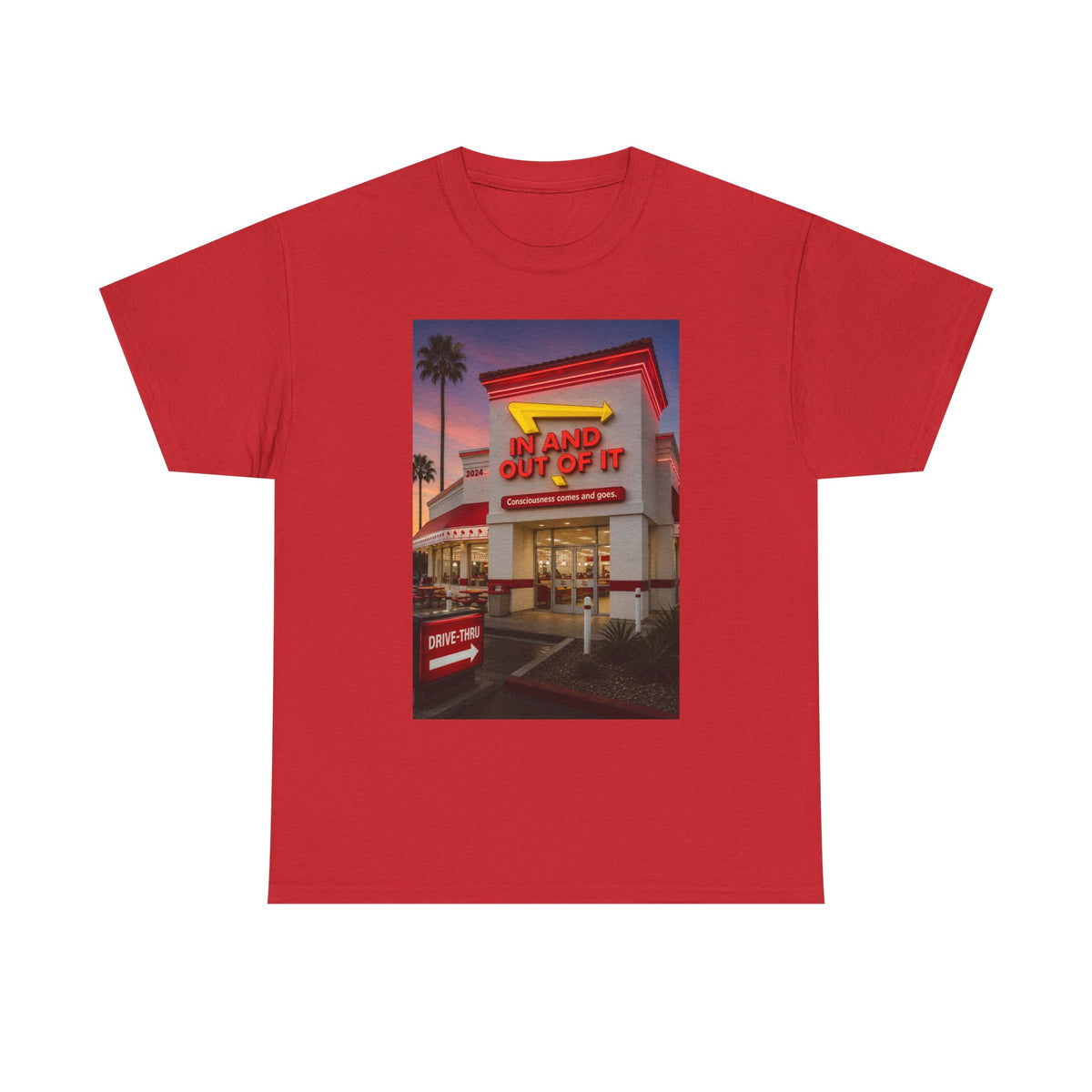 Retro Diner Photo T‑Shirt – 'A Hand Out Of It' Vintage Neon Tee