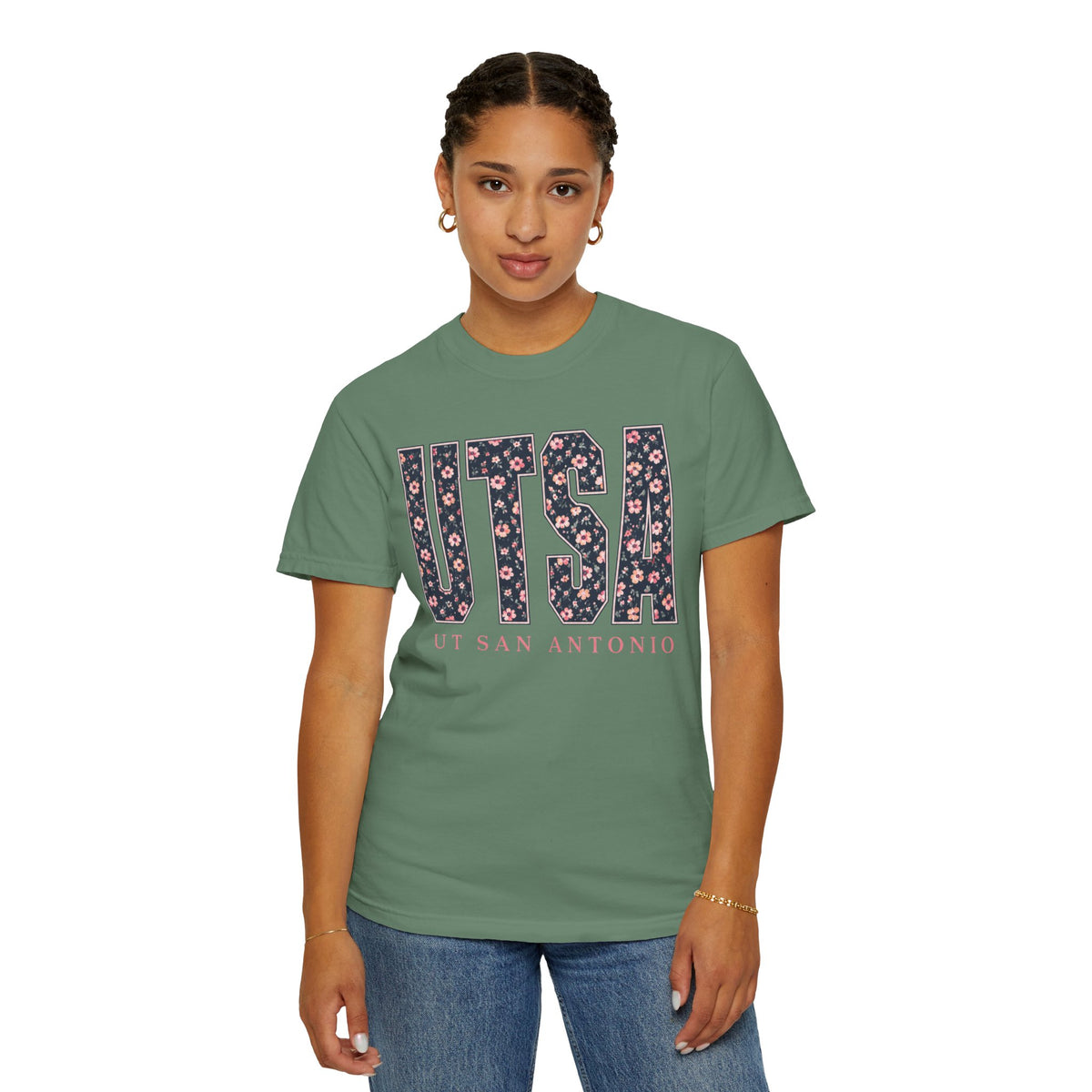 UTSA Floral Logo T‑Shirt — UT San Antonio Collegiate Tee