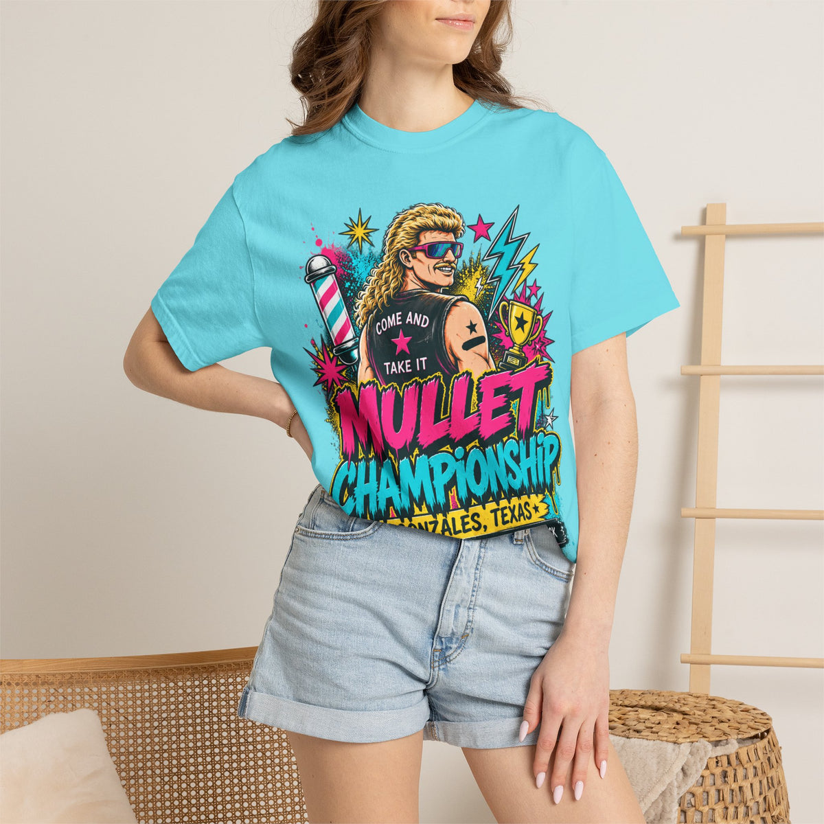Mullet Championship T-Shirt — "Business in the Front, Party in the Back" Retro Graphic Tee