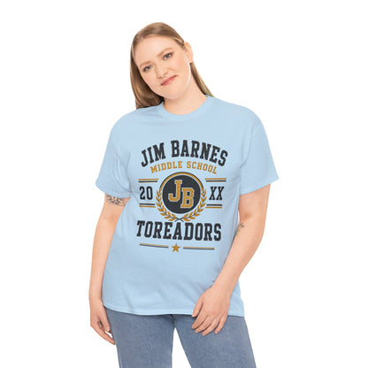 Jim Barnes Middle School Toreadors T-Shirt — School Spirit Tee with JB Crest