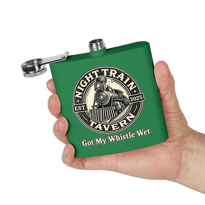Night Train Stainless Steel Flask, 6oz