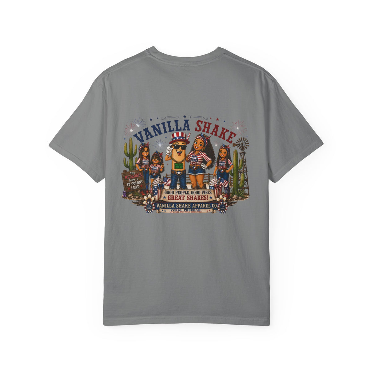 Family Shakes 4th of July-Unisex Garment-Dyed T-shirt