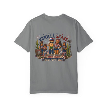 Family Shakes 4th of July-Unisex Garment-Dyed T-shirt