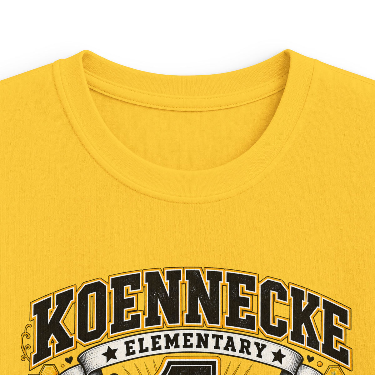 First Grade Kids Tee — 'Koennecke Elementary' Back-to-School Bee Design