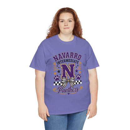 Navarro Intermediate Panthers T-Shirt — School Spirit Tee with 'N' Logo & Paw Prints