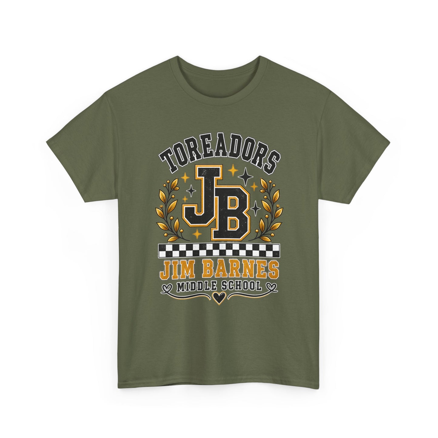 Toreadors JB Jim Barnes Middle School Tee — School Spirit Graphic T-Shirt
