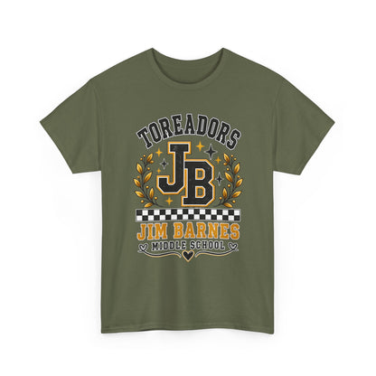 Toreadors JB Jim Barnes Middle School Tee — School Spirit Graphic T-Shirt