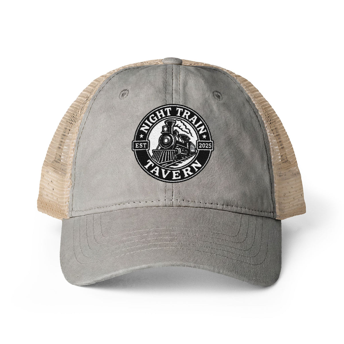 Night Train Tavern Women's Washed Mesh-Back Cap-Embroidery