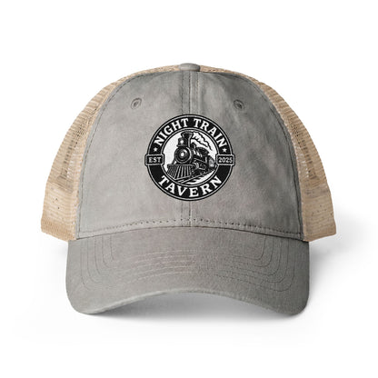 Night Train Tavern Women's Washed Mesh-Back Cap-Embroidery