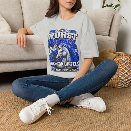 Wurst Bowl T-Shirt — New Braunfels 2026 Unicorn Football Event Tee