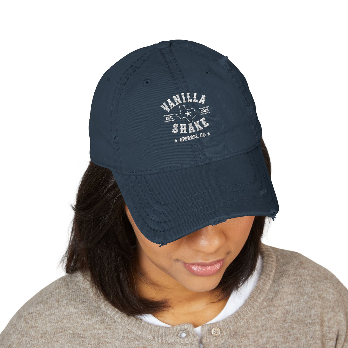 Distressed Dad Hat (Embroidery)