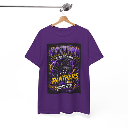 Navarro High Panthers T‑Shirt — Purple & Gold "Panthers Forever" School Spirit Tee