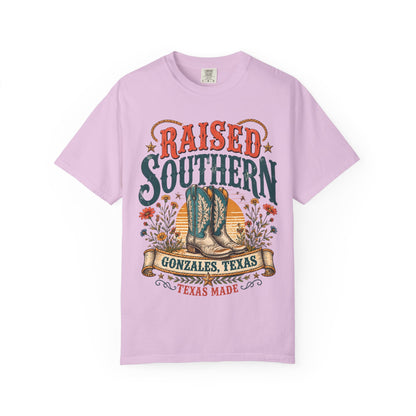 Raised Southern T-Shirt — Gonzales, Texas Retro Western Tee