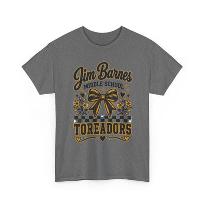 Jim Barnes Middle School Toreadors T-Shirt — School Spirit Cheer Tee