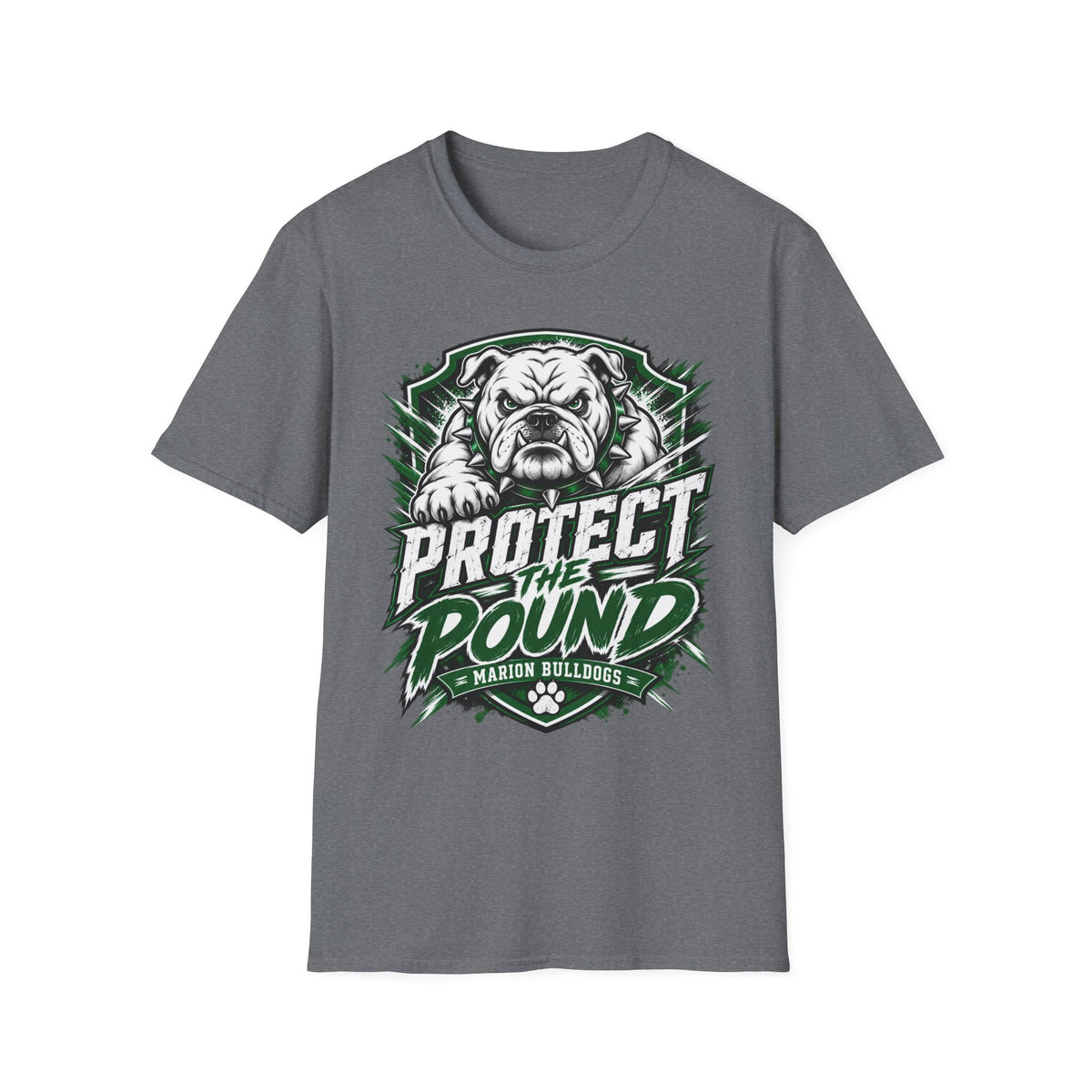 Protect the Pound Bulldog T-Shirt — Fierce Mascot Tee for Fans & Players