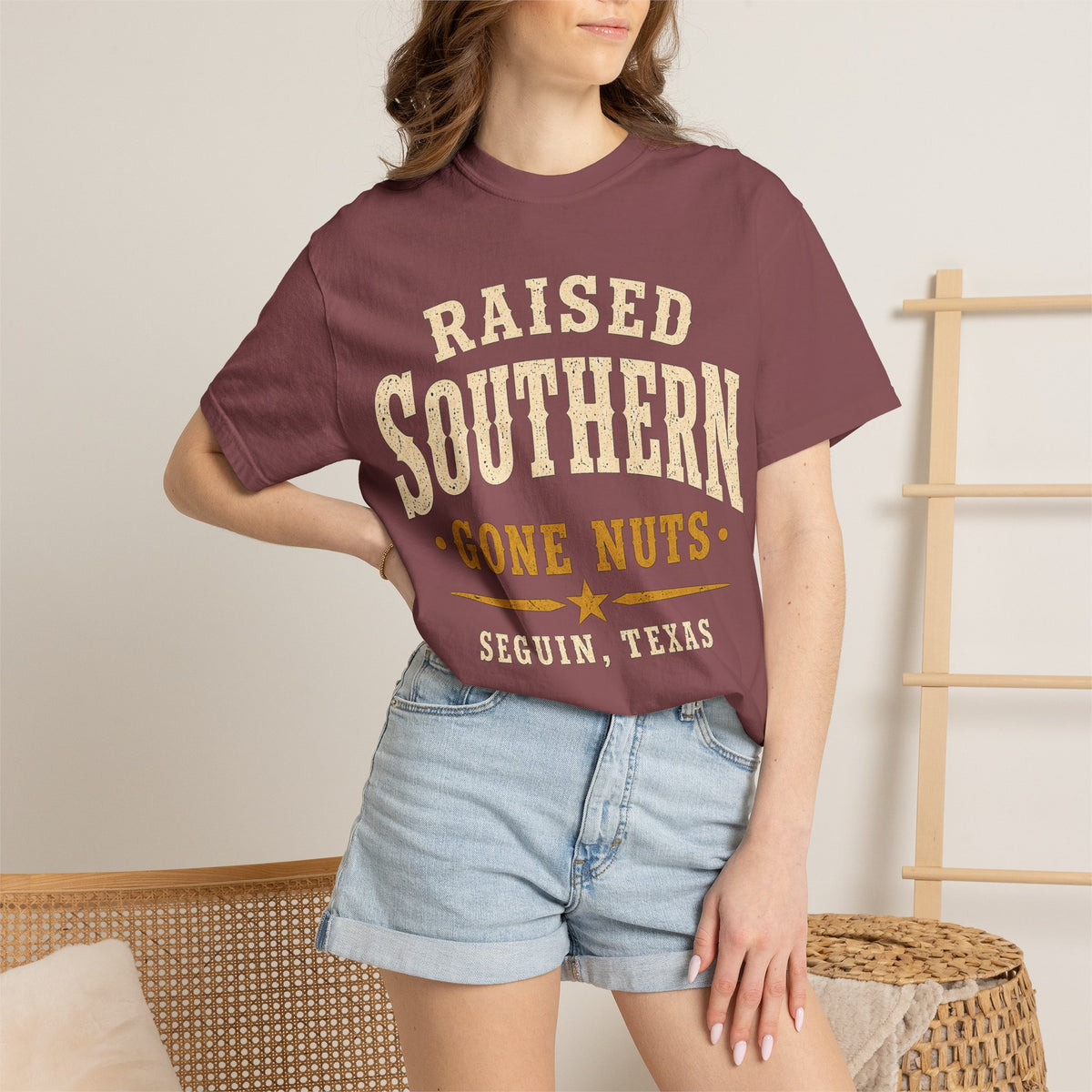 Raised Southern "Gone Nuts" T-Shirt — Seguin, Texas Retro Country Tee