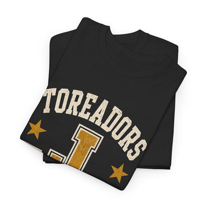 Toreadors Jim Barnes School Letterman Tee — Vintage School Spirit T-Shirt