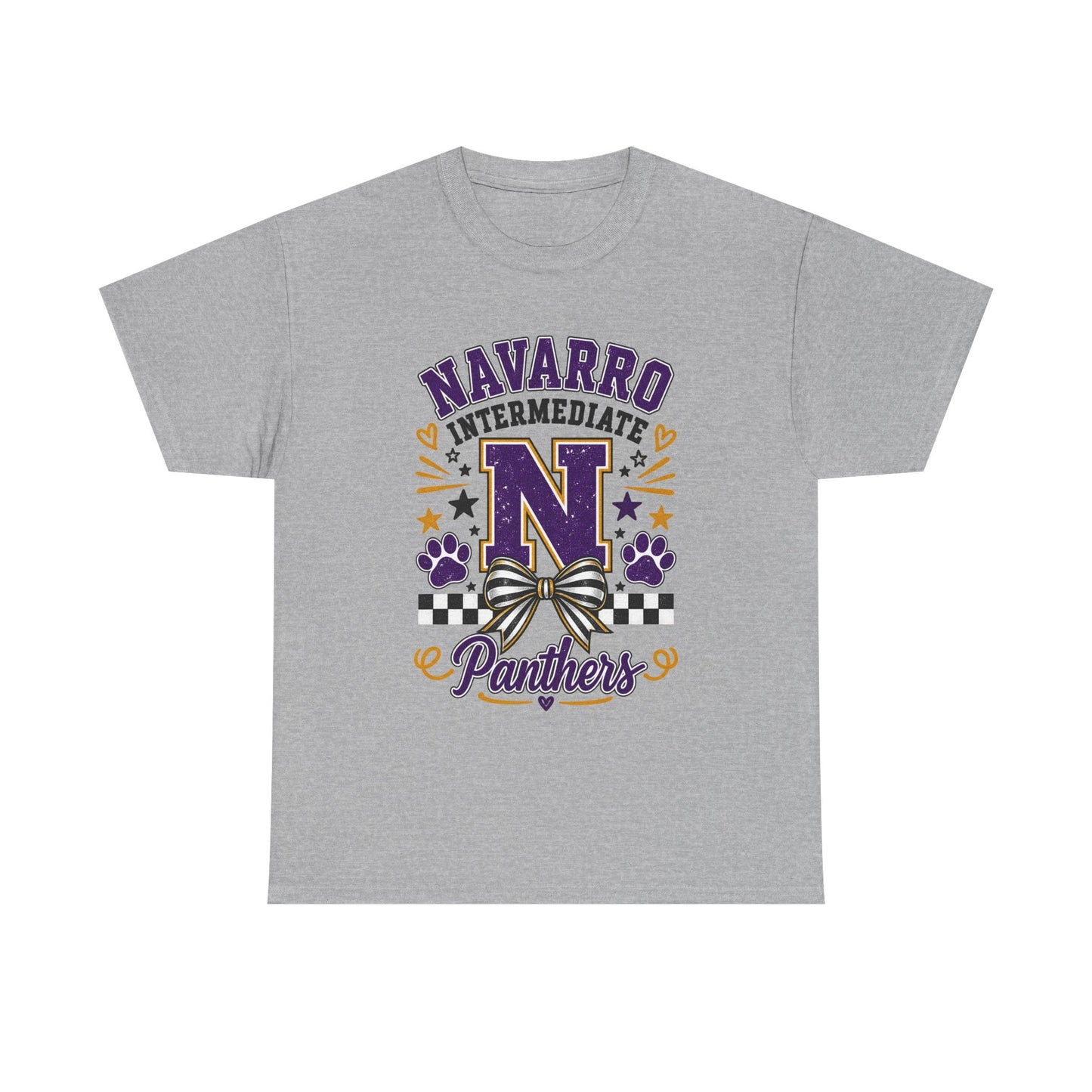 Navarro Intermediate Panthers T-Shirt — School Spirit Tee with 'N' Logo & Paw Prints